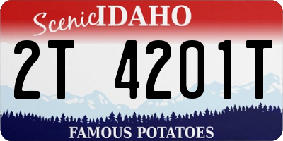 ID license plate 2T4201T