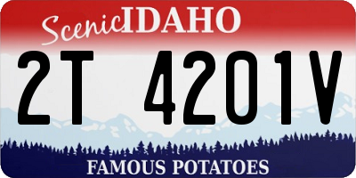 ID license plate 2T4201V