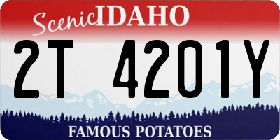 ID license plate 2T4201Y