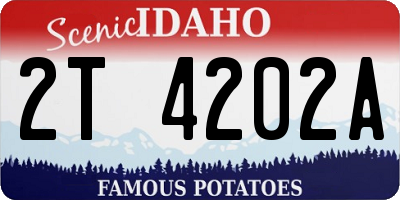 ID license plate 2T4202A