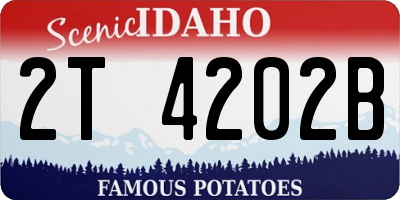 ID license plate 2T4202B