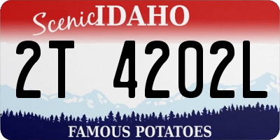 ID license plate 2T4202L