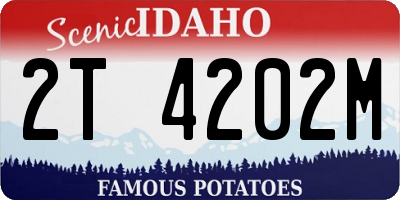 ID license plate 2T4202M