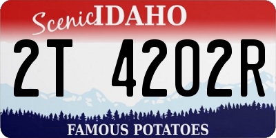 ID license plate 2T4202R