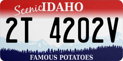 ID license plate 2T4202V