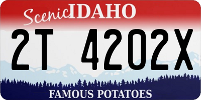 ID license plate 2T4202X