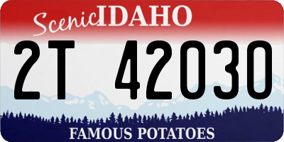 ID license plate 2T4203O