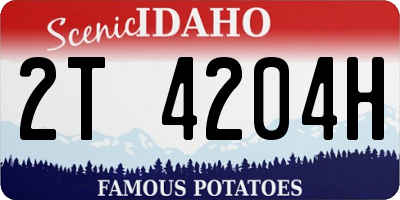 ID license plate 2T4204H