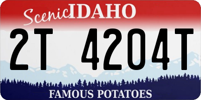 ID license plate 2T4204T