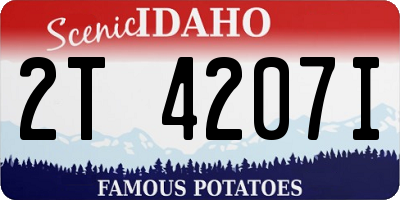 ID license plate 2T4207I