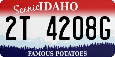 ID license plate 2T4208G