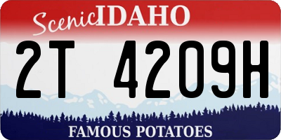 ID license plate 2T4209H