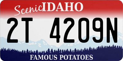 ID license plate 2T4209N