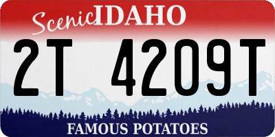 ID license plate 2T4209T
