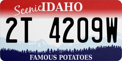 ID license plate 2T4209W