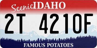 ID license plate 2T4210F