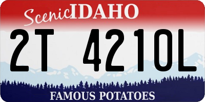 ID license plate 2T4210L