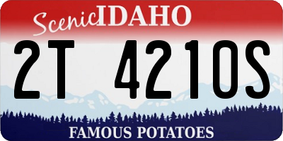 ID license plate 2T4210S