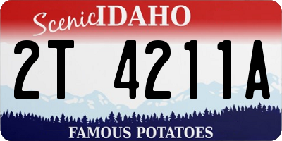 ID license plate 2T4211A
