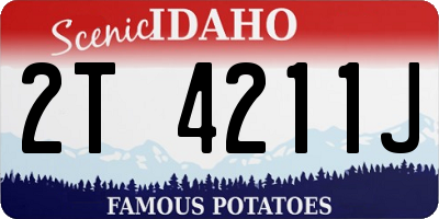 ID license plate 2T4211J