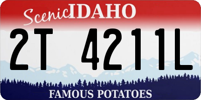 ID license plate 2T4211L