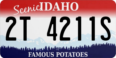 ID license plate 2T4211S