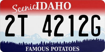 ID license plate 2T4212G
