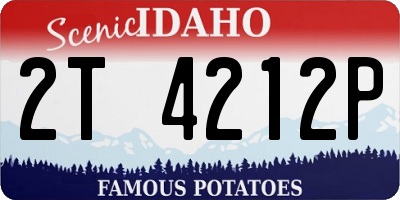 ID license plate 2T4212P