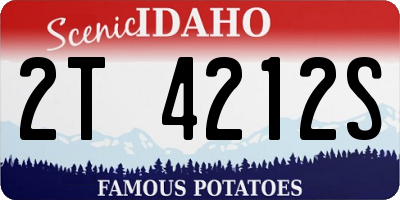 ID license plate 2T4212S