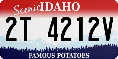 ID license plate 2T4212V