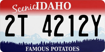 ID license plate 2T4212Y