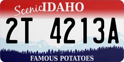 ID license plate 2T4213A