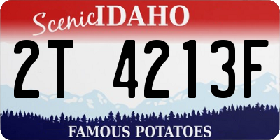 ID license plate 2T4213F