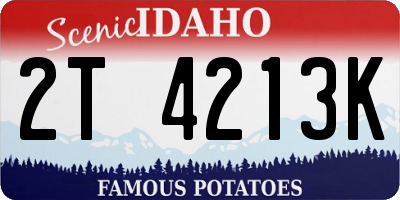 ID license plate 2T4213K