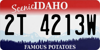 ID license plate 2T4213W