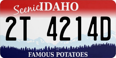 ID license plate 2T4214D