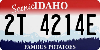 ID license plate 2T4214E