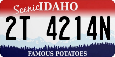 ID license plate 2T4214N