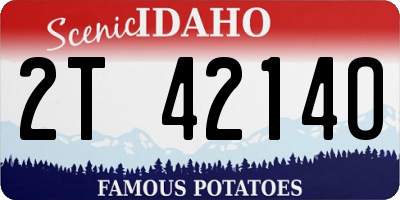 ID license plate 2T4214O