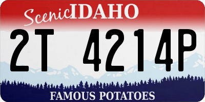 ID license plate 2T4214P
