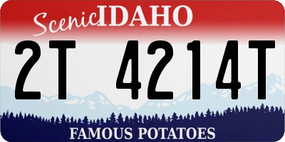ID license plate 2T4214T