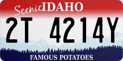 ID license plate 2T4214Y