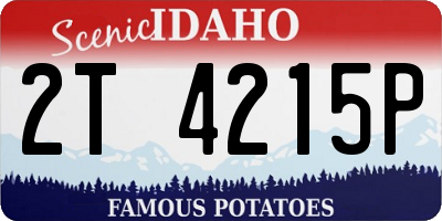 ID license plate 2T4215P