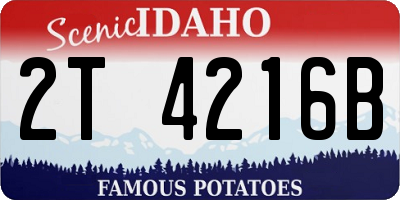 ID license plate 2T4216B