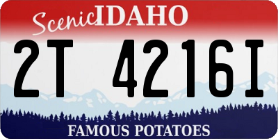 ID license plate 2T4216I