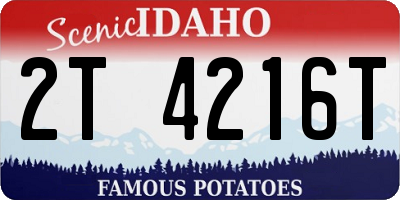 ID license plate 2T4216T