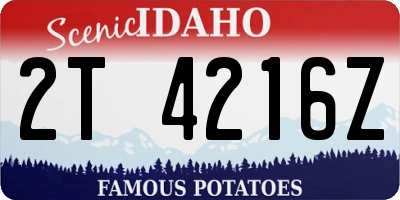 ID license plate 2T4216Z