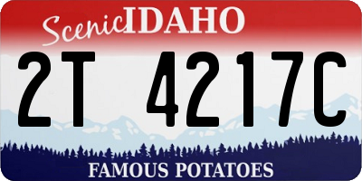 ID license plate 2T4217C