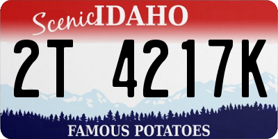 ID license plate 2T4217K