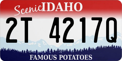 ID license plate 2T4217Q